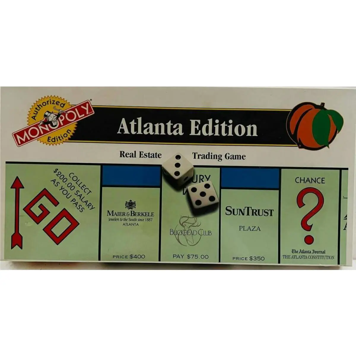 Vintage Monopoly Atlanta Edition 1995 Real Estate Trading Game Hasbro