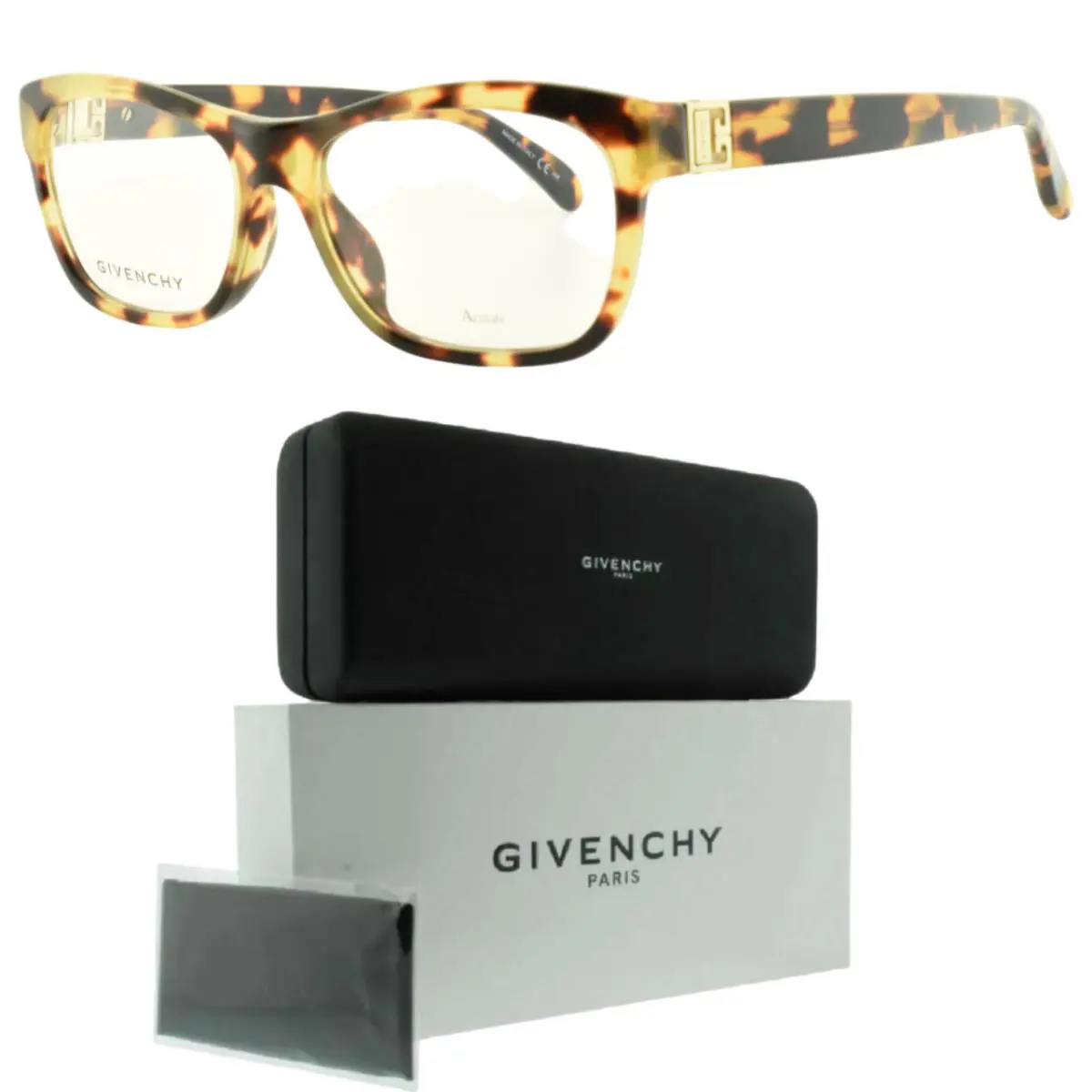 Givenchy GV 0111/G Epz Yellow Havana Square Full Rim Womens Optical Frame