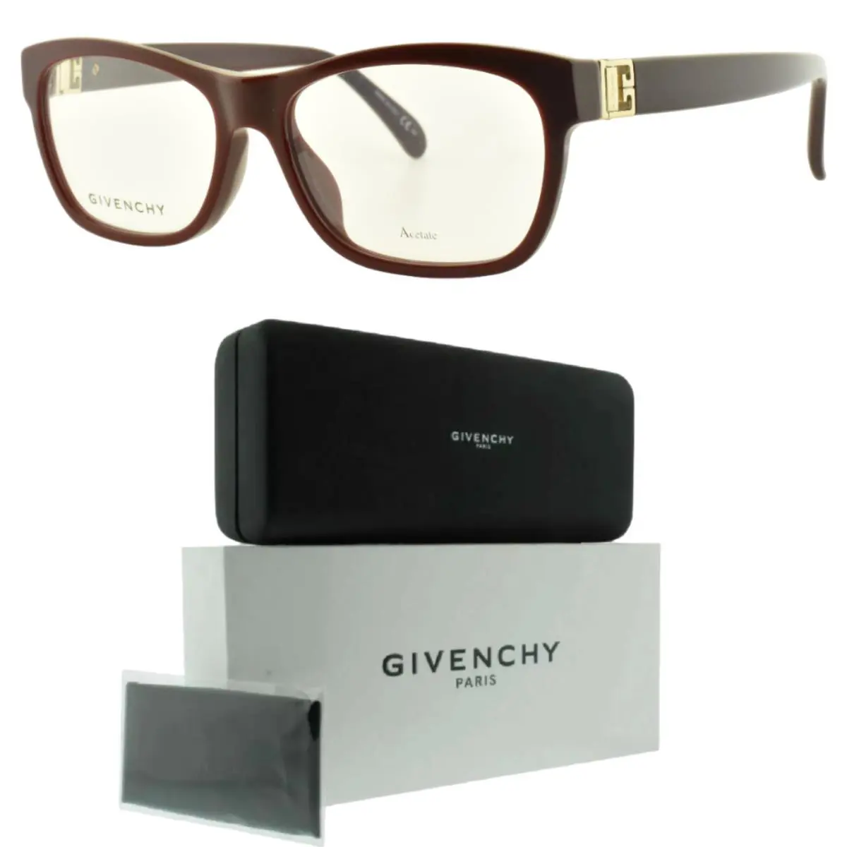 Givenchy GV 011/G C9A Red Square Full Rim Womens Optical Frame
