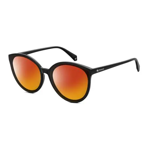 4082/F/S Cateye Polarized Sunglasses Black Crystal Accent 62mm 4 Option Red Mirror Polar by Polaroid