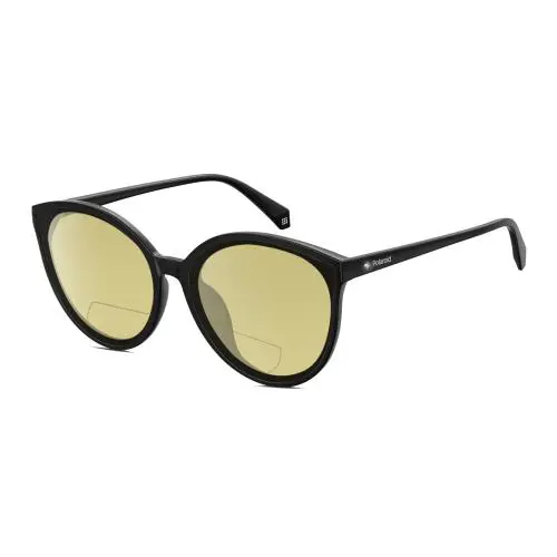 Polaroid 4082/F/S Cat Eye Polarized Bifocal Sunglass Black Gemstone Accents 62mm