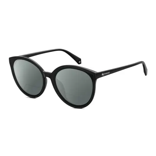4082/F/S Cat Eye Polarized Bifocal Sunglass Black Gemstone Accents 62mm Grey by Polaroid