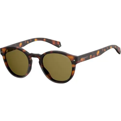 Pld 6042/S Unisex Round Sunglasses 49mm Black/polarized Gray by Polaroid