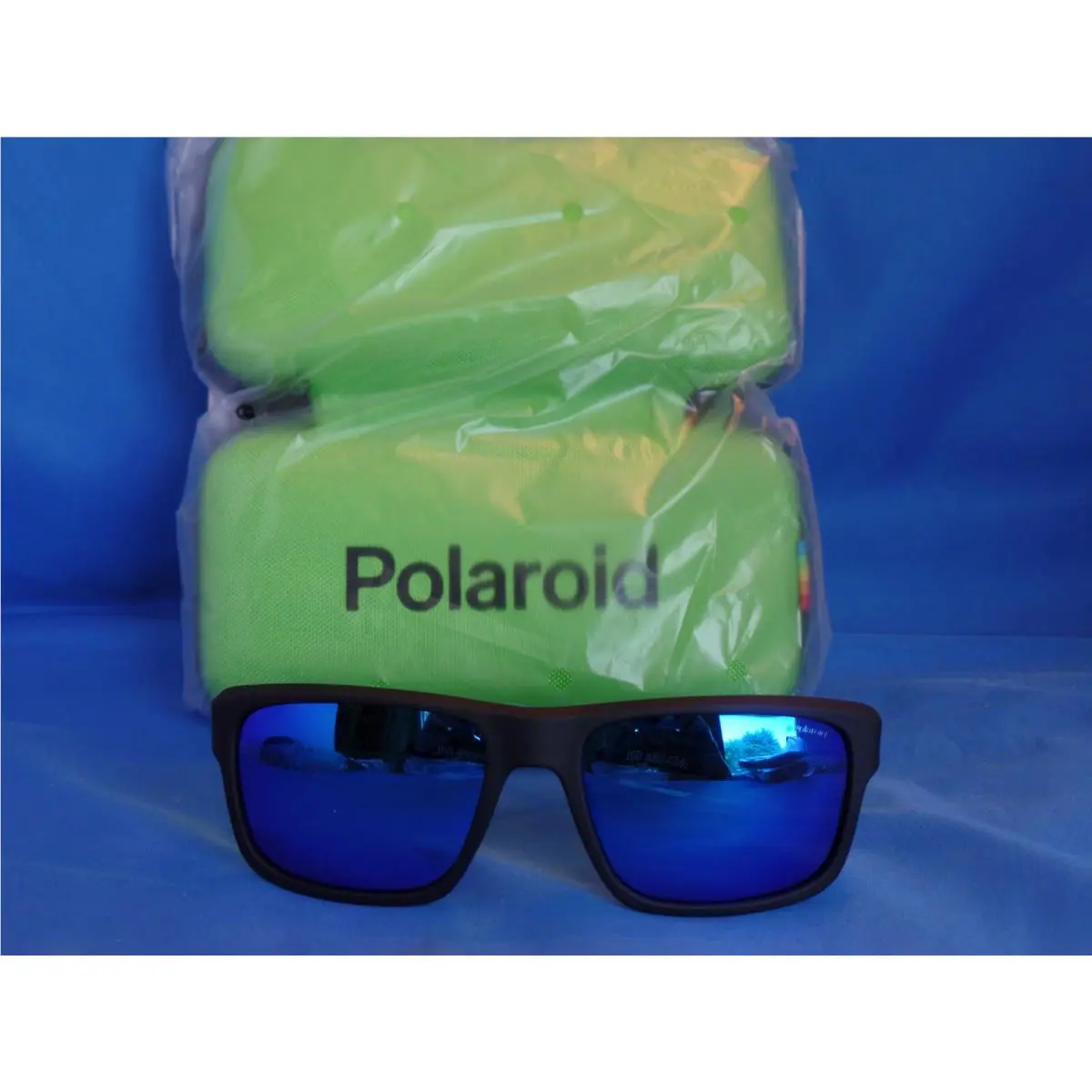 Polaroid Brand Men`s Sunglasses Pld 3018 Matt Black Plastic Blue Mirror 55-1