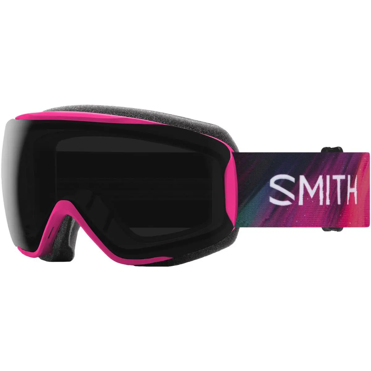 Smith Optics Moment Women`s Chromapop Shield Snow Goggles - M007451 Electric Flamingo Supernova/Black (9H994Y)