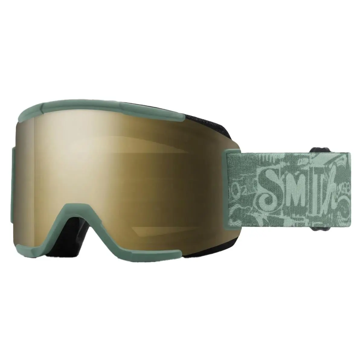 Squad Chromapop Shield Snow Goggles - M006681 Cactus Zine/Black Gold + Clear (QW99MN) by Smith Optics