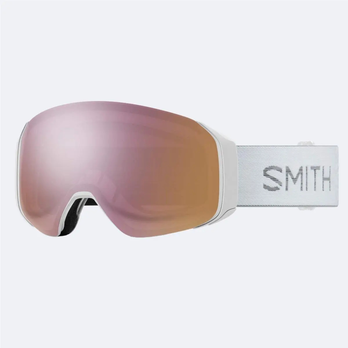 Smith 4D Mag S Goggle - M007600 White Chunky Knit/ChromaPop Everyday Rose Gold Mirror by Smith Optics
