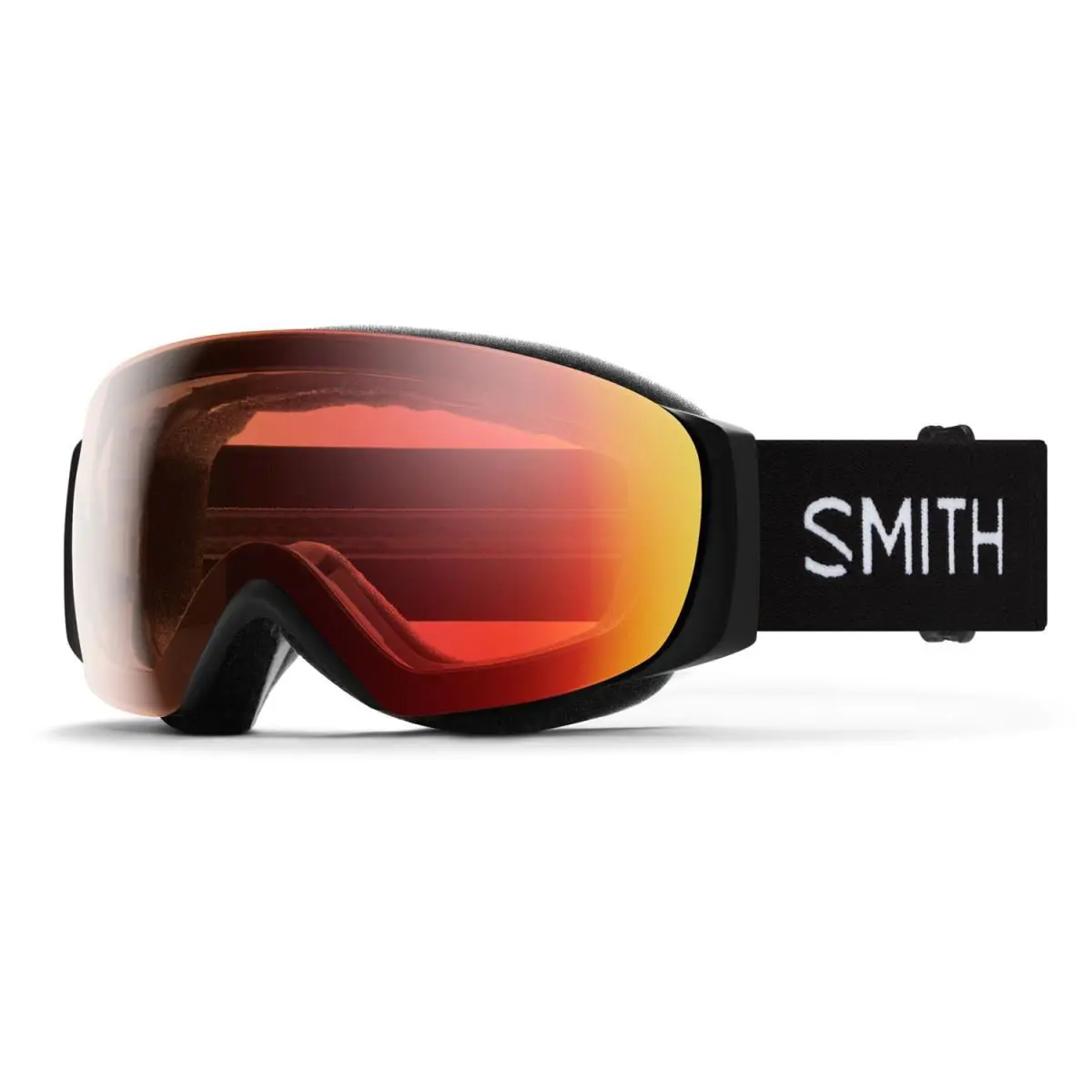 Smith I/o Mag S Snow Goggles Black CP Photochromic Pro Red Mirror Lens + Bonus - Frame: Black