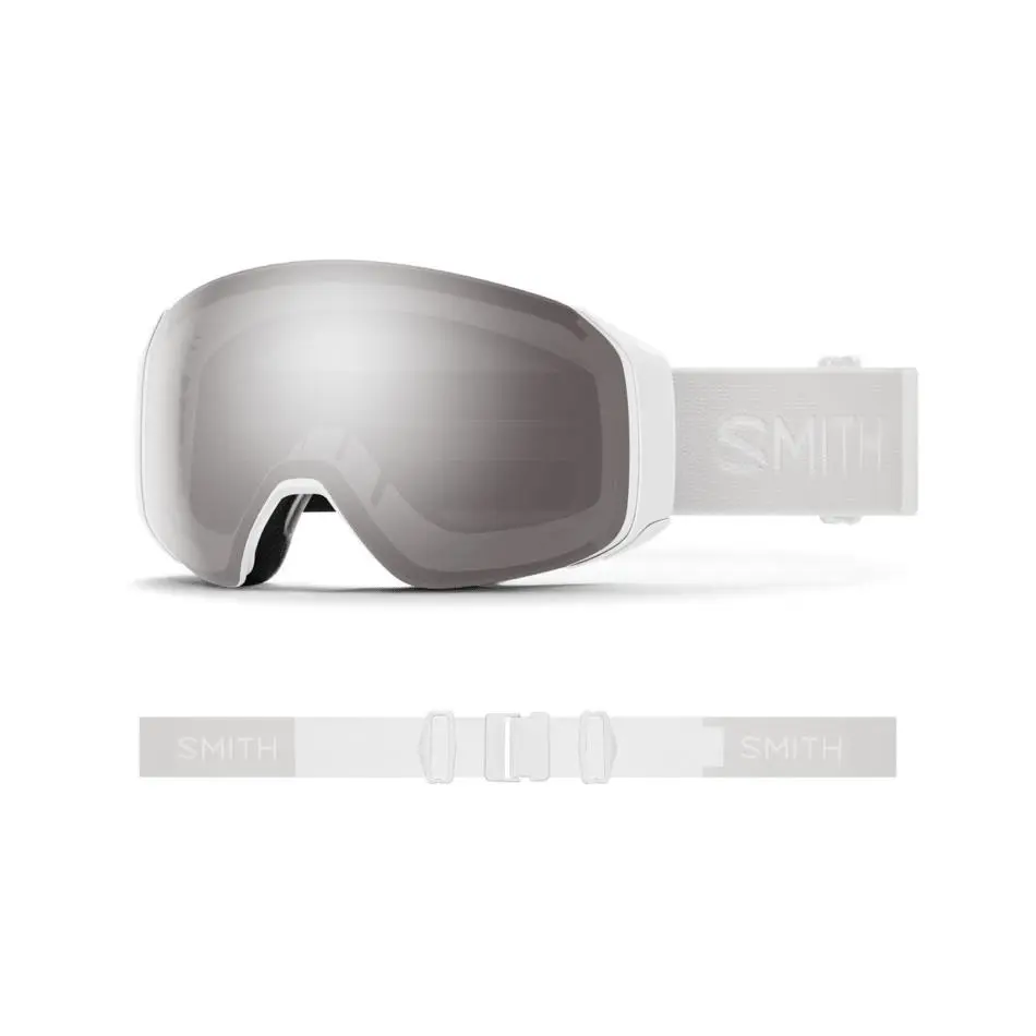 Smith 4D Mag S Goggles White Vapor Chromapop Sun Platinum Mirror +extra Lens