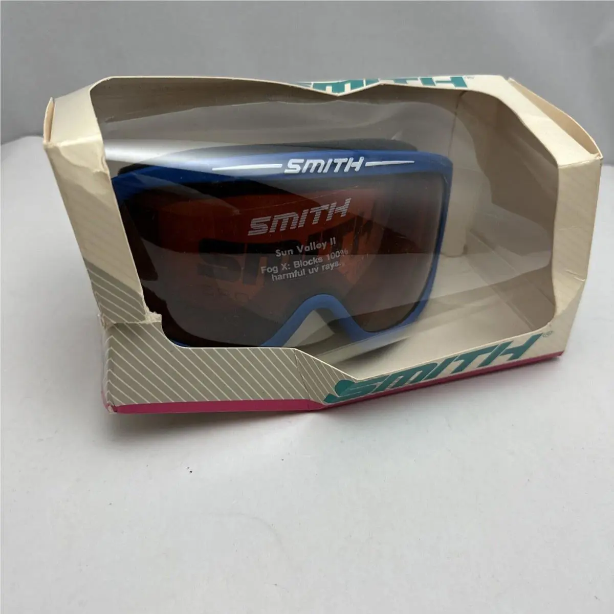 Smith Sun Valley II Blue Rim Orange Lens Goggles