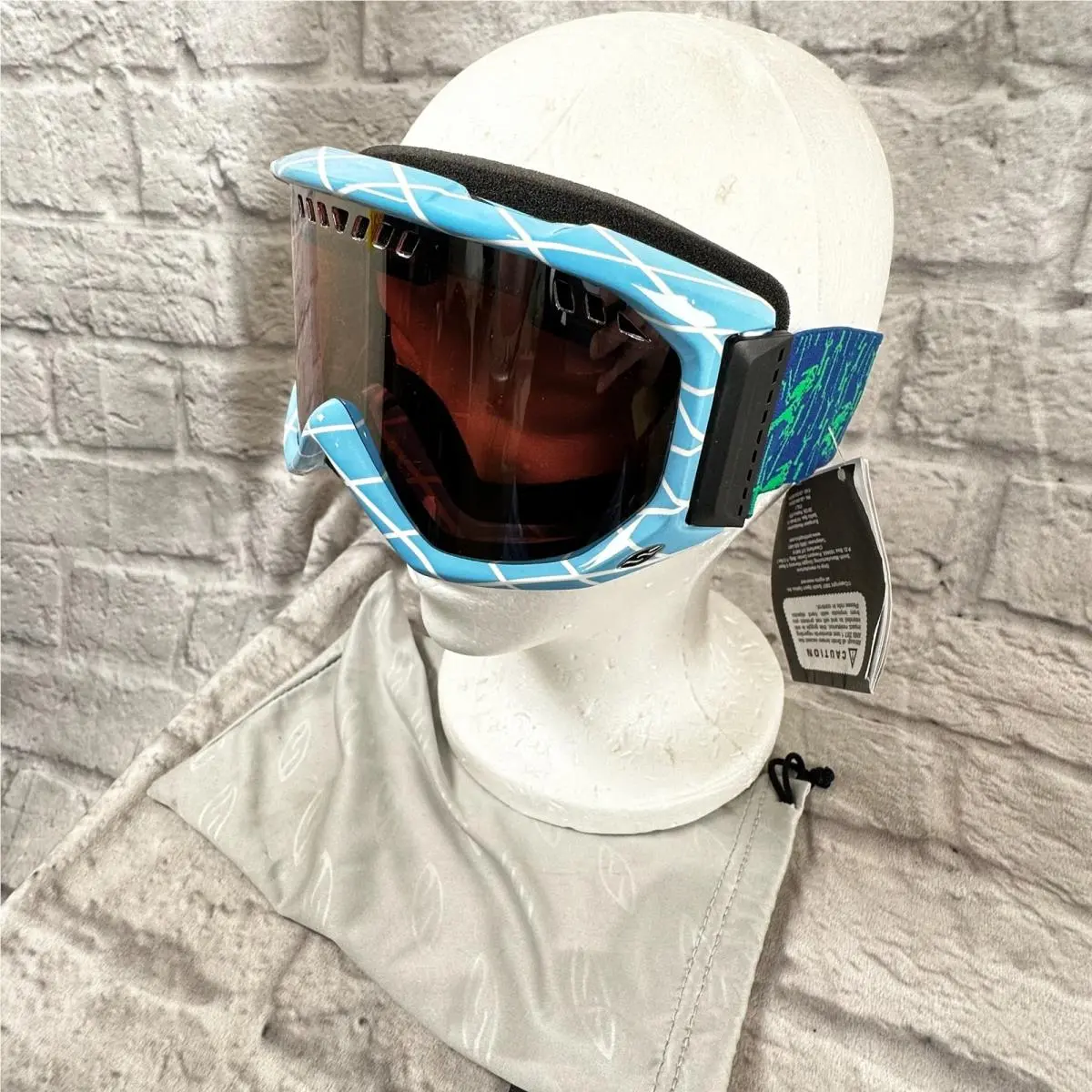 Smith Optics Adult Tinted Lens Adjustable Racing Bmx Ski Goggles Carrying Bag