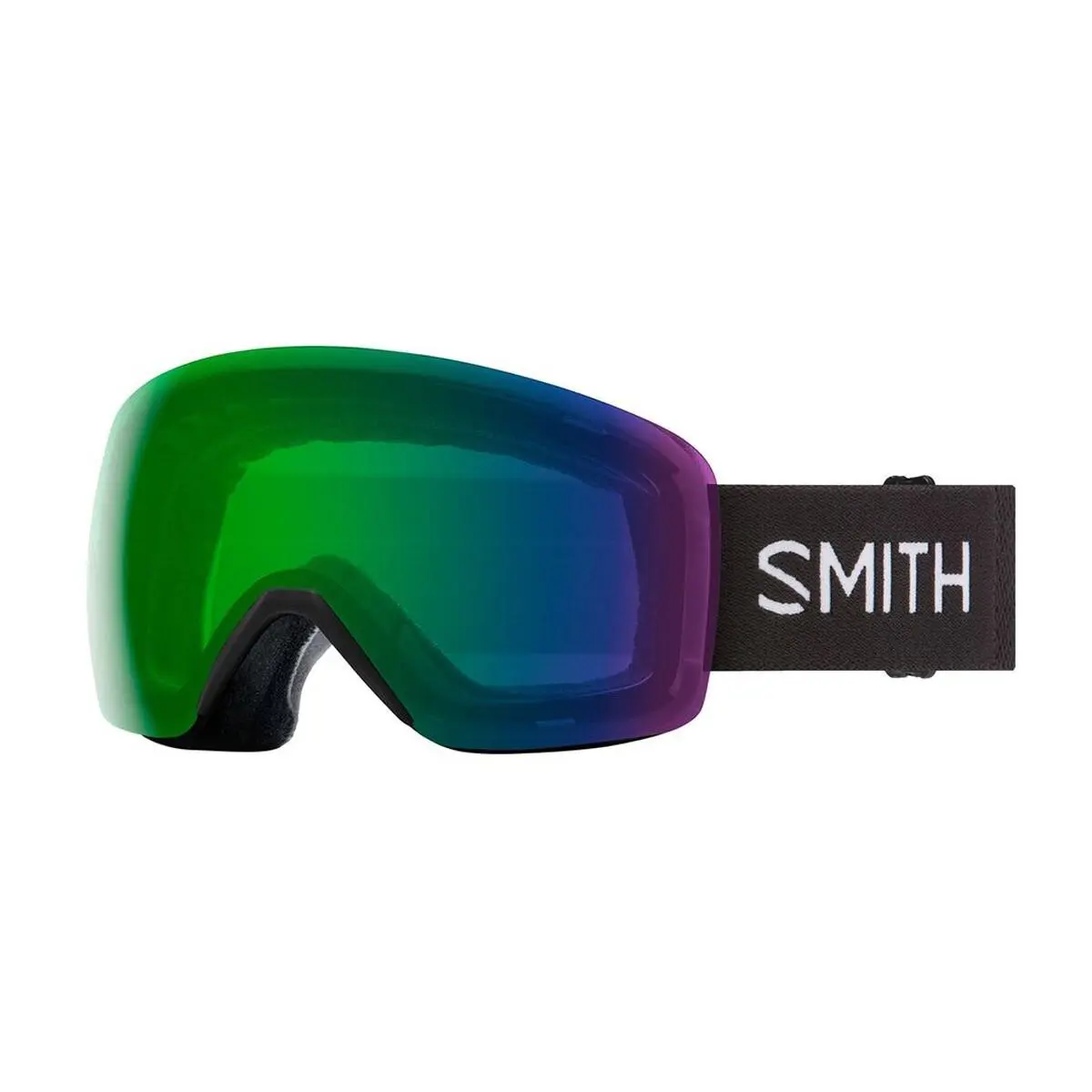 Smith Skyline Snow Goggles Black Frame Chromapop Everyday Green Mirror Lens by Smith Optics
