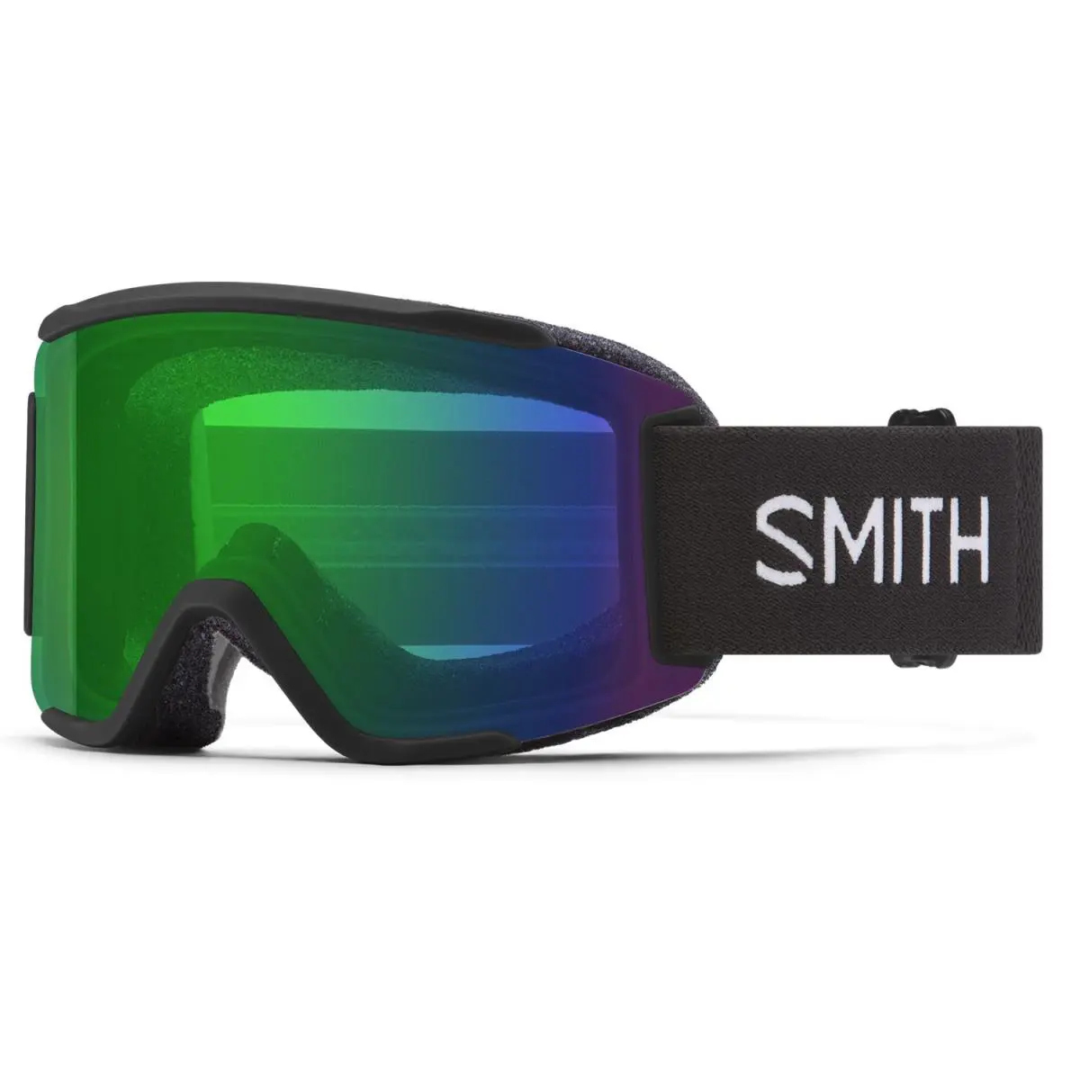 Smith Squad S Snow Goggles Black Frame Everyday Green Mirror Lens +bonus by Smith Optics