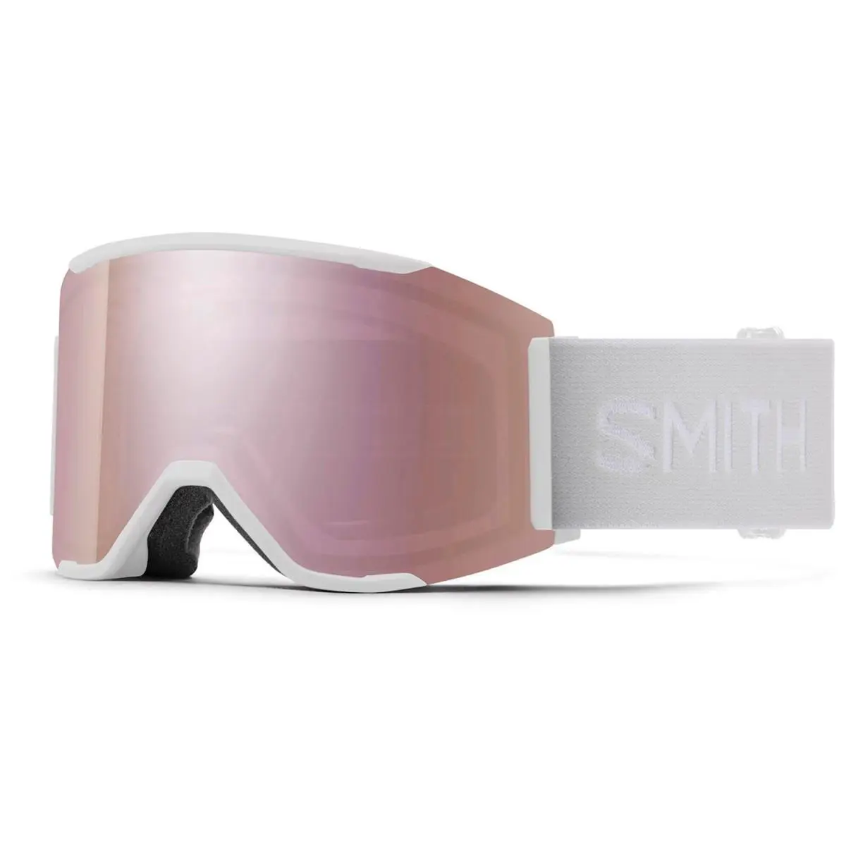 Smith Squad Mag Snow Goggles White Vapor Everyday Rose Gold Mirror Lens + Bonus - Frame: White