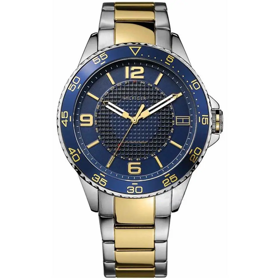 1790839 Blue Dial Two Tone Stainless Men`s Watch by Tommy Hilfiger