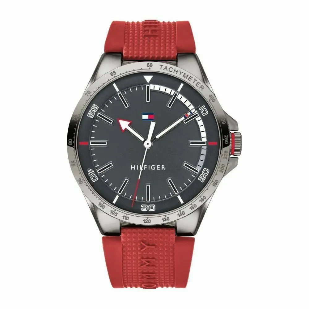 Analog Silicon Belt Sport Mens Watch 1791527 by Tommy Hilfiger