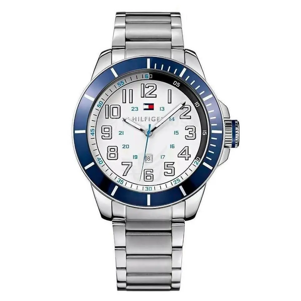 46mmThree-Hand Silver-tone Stainless Steel Watch 1791073 by Tommy Hilfiger