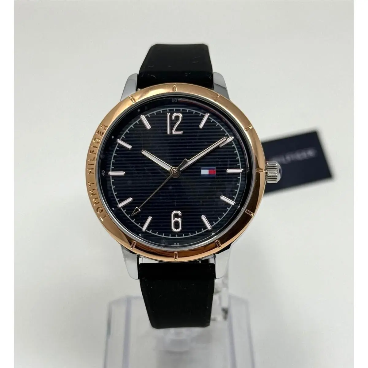 Women`s Stainless Steel and Gold Finished Silicone Strap 1782048 by Tommy Hilfiger