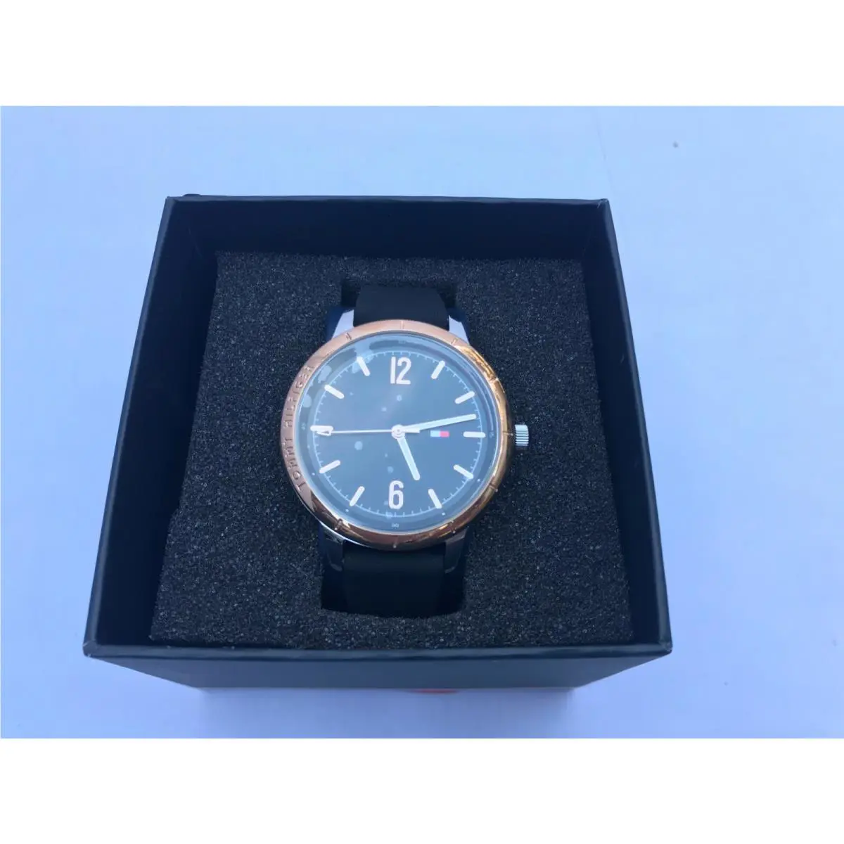 Tommy Hilfiger Women`s Stainless Steel and Gold Finished Silicone Strap 1782048