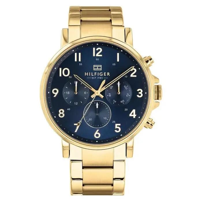 Tommy Hilfiger 1710384 Multi-function Gold-tone Blue-dial Watch