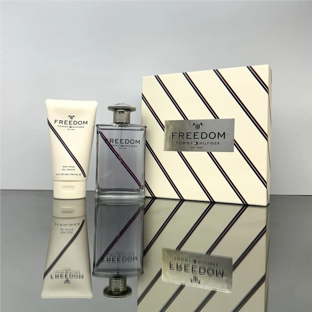 Tommy Hilfiger Freedom 2pc Men Set 3.4oz Eau De Toilette Spray + 5oz Body Wash