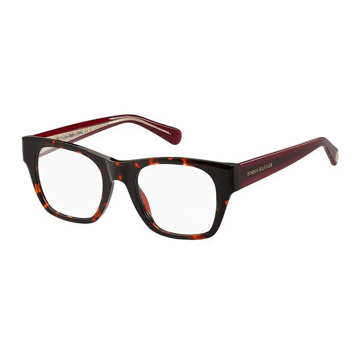 TH 1865 086 Havana Burgundy Eyeglasses 49/20/140 by Tommy Hilfiger