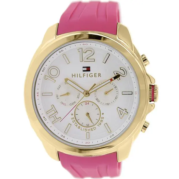 1781389 Serena White Dial Rubber Strap Women`s Watch by Tommy Hilfiger