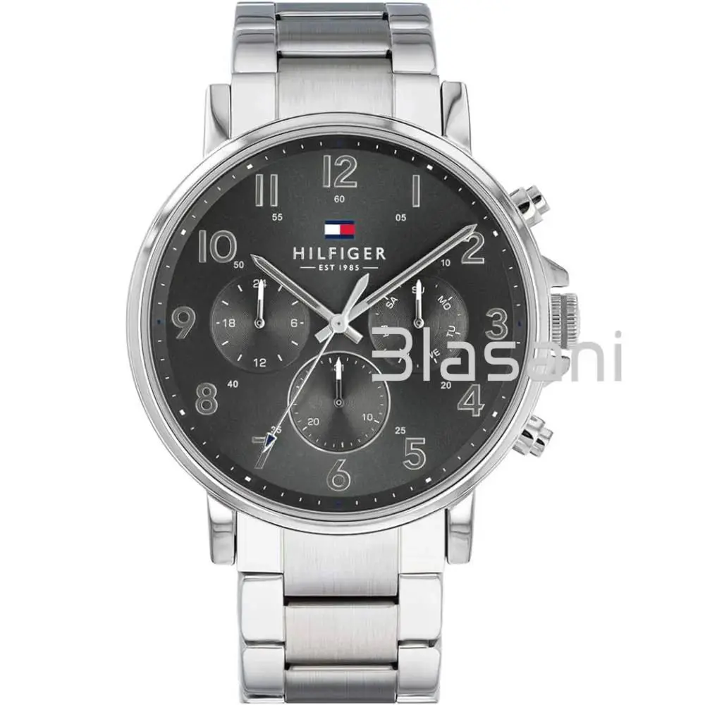 Tommy Hilfiger 1710382 Men`s Silver Stainless Steel Watch 46mm