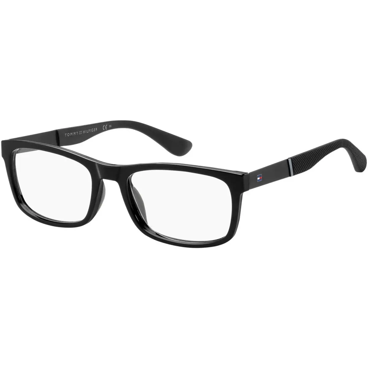 Tommy Hilfiger Men`s Black Rectangle Eyeglass Frame - TH1522 0807 19