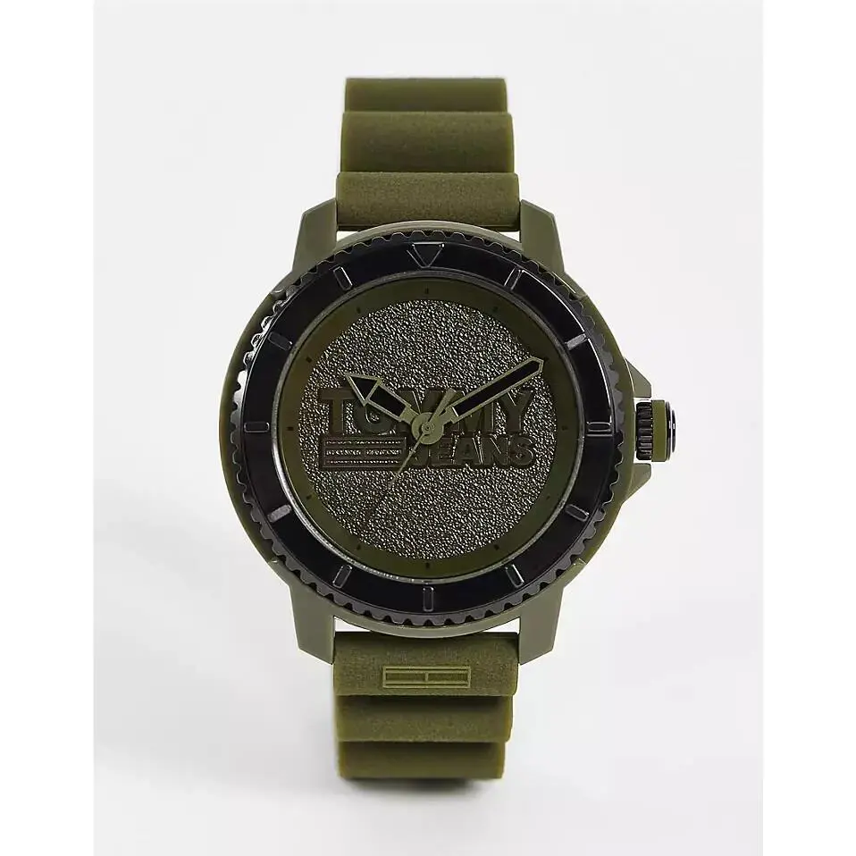 Gents Tommy Jeans Tokyo Watch 1792002 - Dial: Green, Band: Green, Bezel: Black