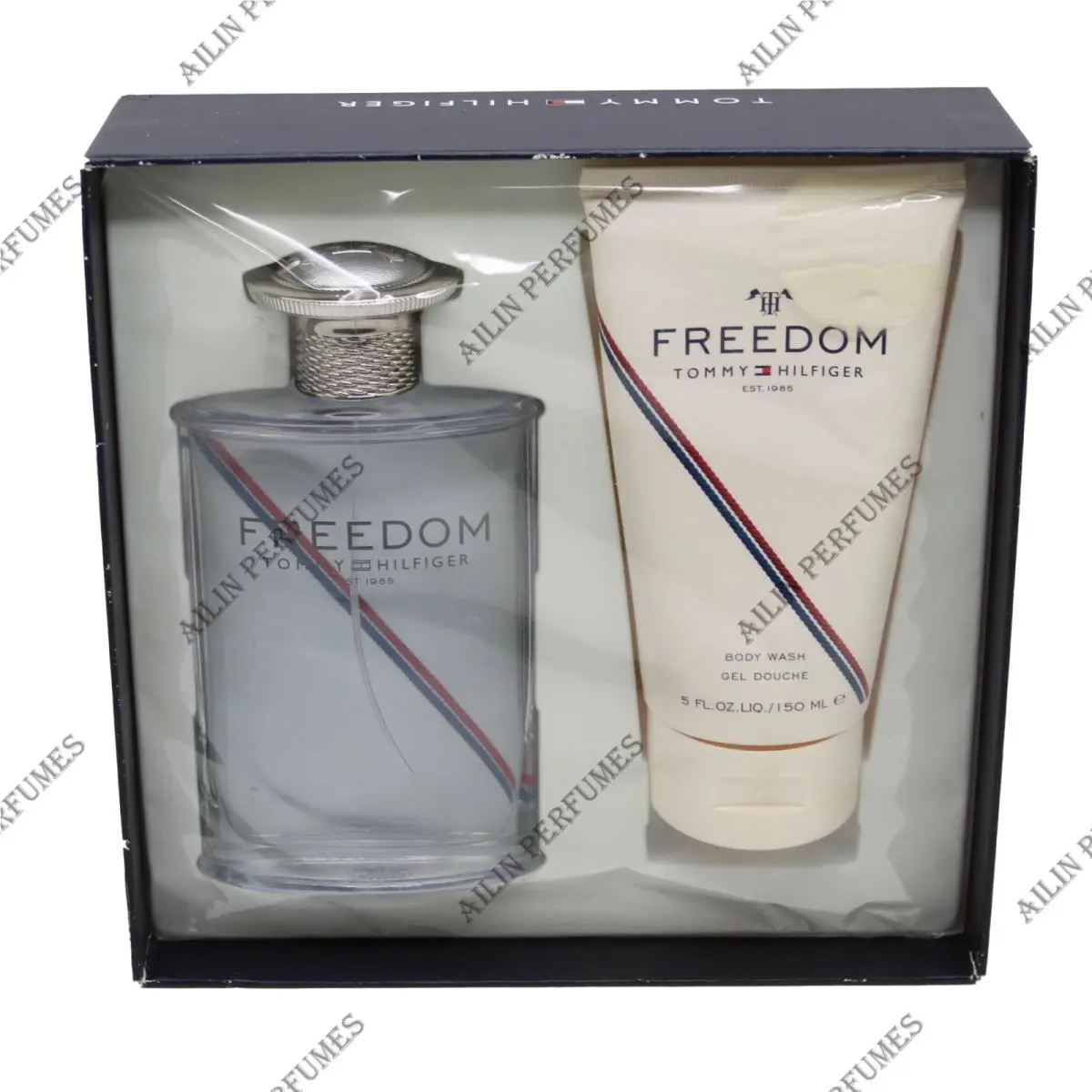Freedom by Tommy Hilfiger 2pcs Set 3.4oz Edt Spray 5.0oz Body Wash For Men