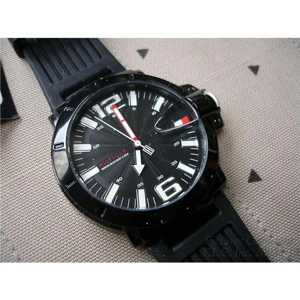 New/nwt Bold Turbo Black Ion 1790747  Watch + Bonus Sunglasses by Tommy Hilfiger