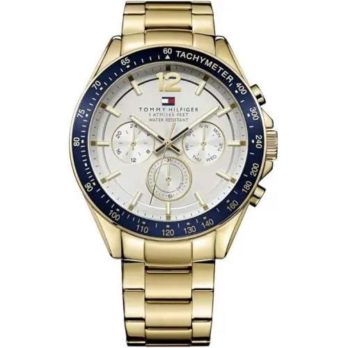 Luke Gold Stainless Steel Multifunction Sports Mens Watch 1791121 by Tommy Hilfiger
