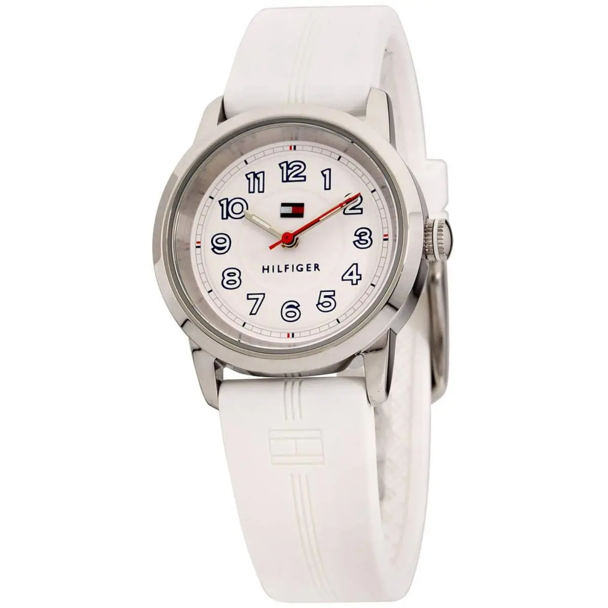 Tommy Hilfiger Women`s Watch Communion Quartz White Dial Rubber Strap 1781528