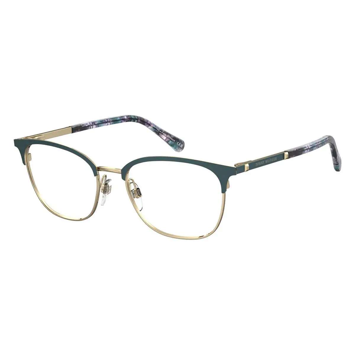 Tommy Hilfiger TH 2181 Eyeglasses Female Gold Teal 53mm