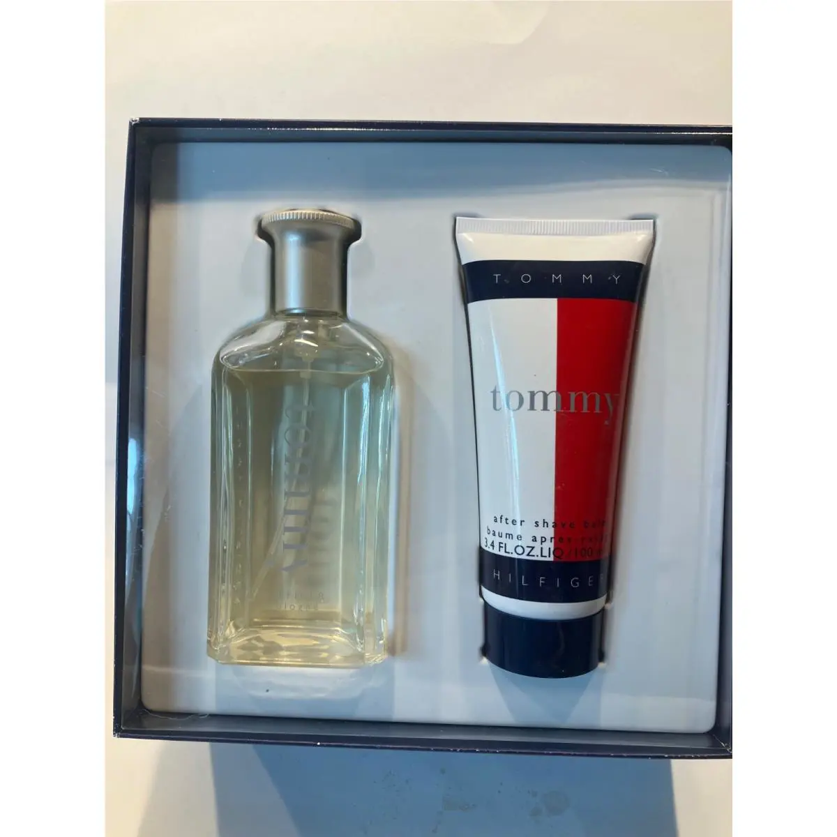 Tommy Hilfiger 2 Pcs Gift 3.4oz Edt Spray + 3.4oz A/s/balm For Men Vintage