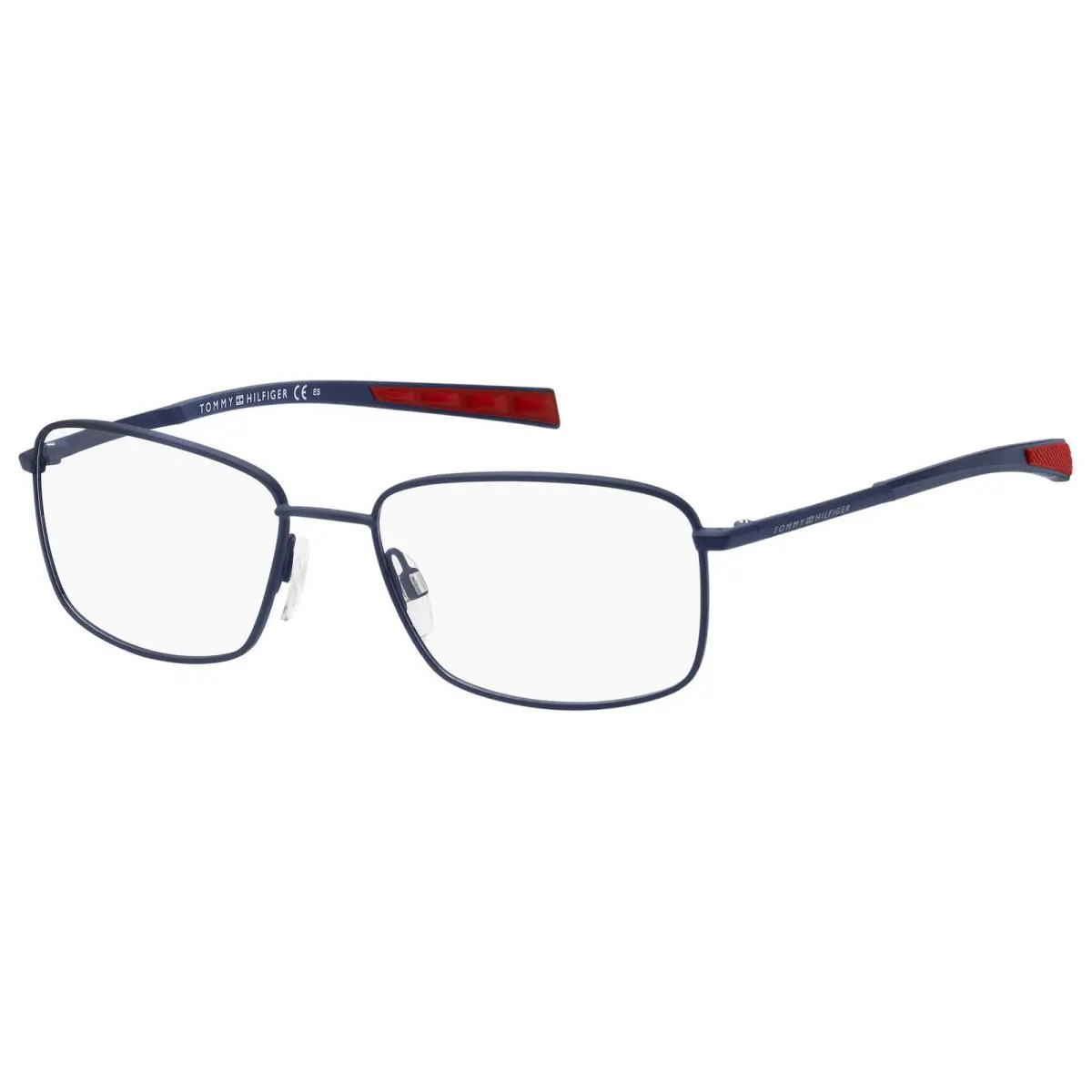 Tommy Hilfiger Men`s Blue Rectangle Eyeglass Frame w Slim Temples TH1953 0FLL 17