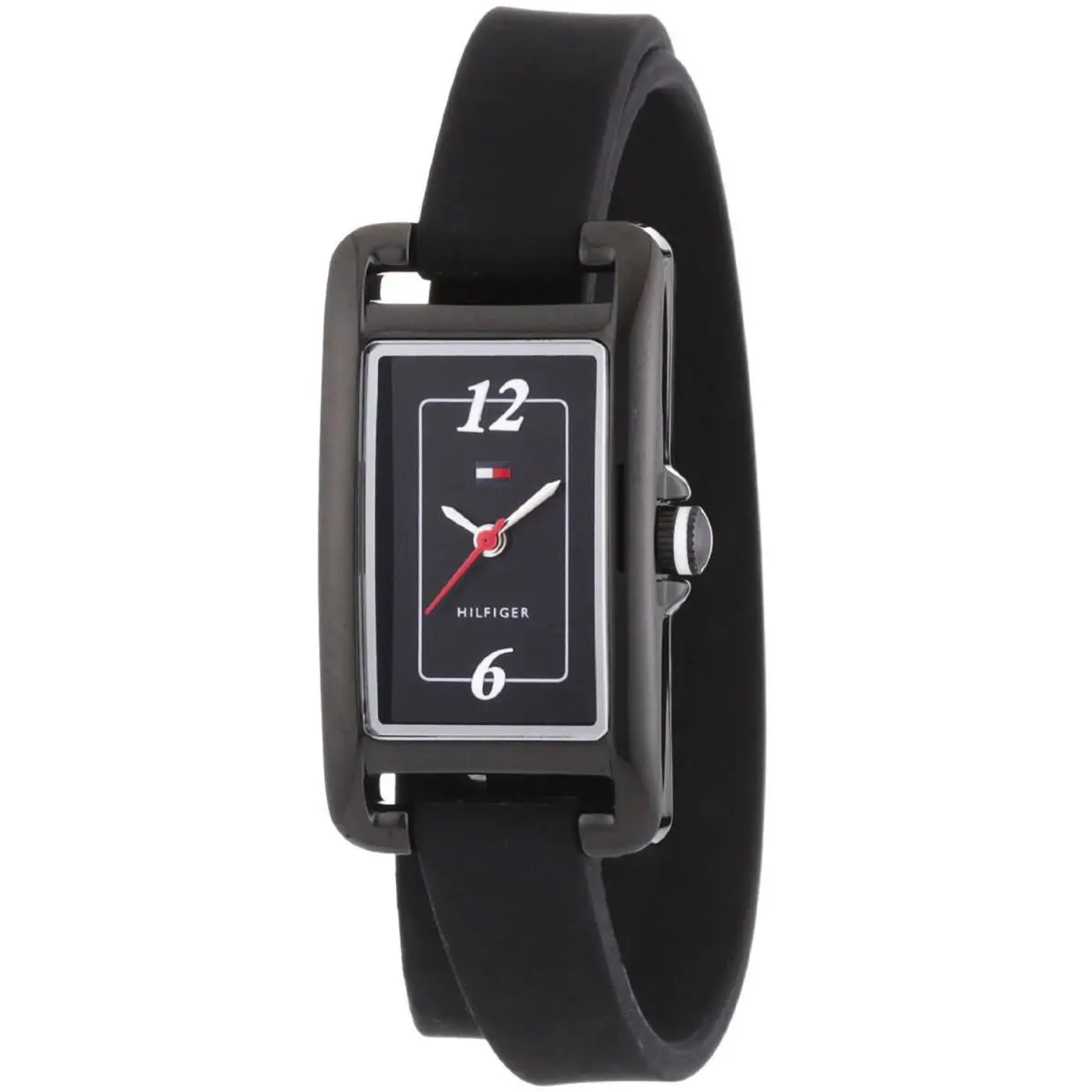 1781224 Classic Black Dial Rubber Strap Women`s Watch by Tommy Hilfiger