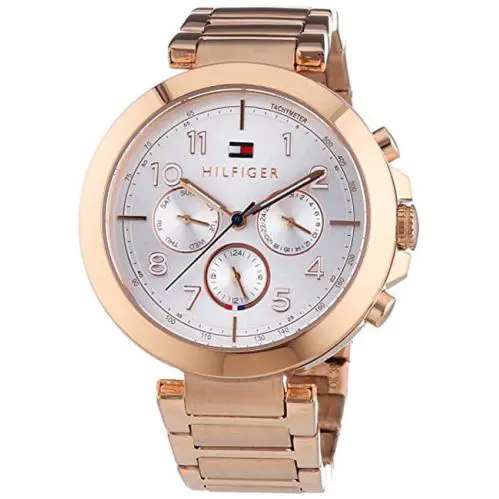 Rose Gold-tone Stainless Steel Silver Dial Ladies Watch 1781452 by Tommy Hilfiger