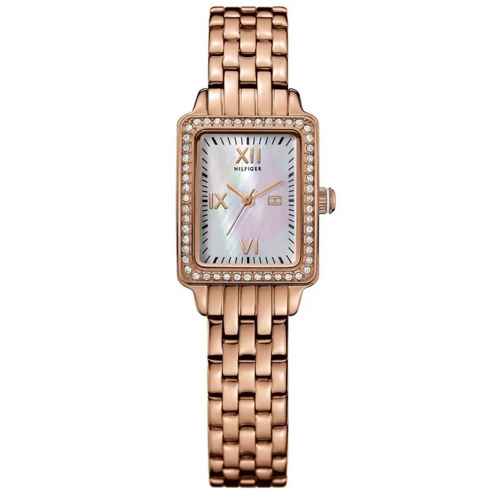 Tommy Hilfiger Ladies Whitney Gold Tone Mother of Pearl Dial Watch 1781128