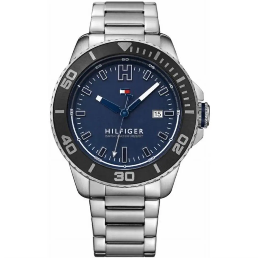 Wade Date Stainless Steel Mens Watch 1791267 by Tommy Hilfiger