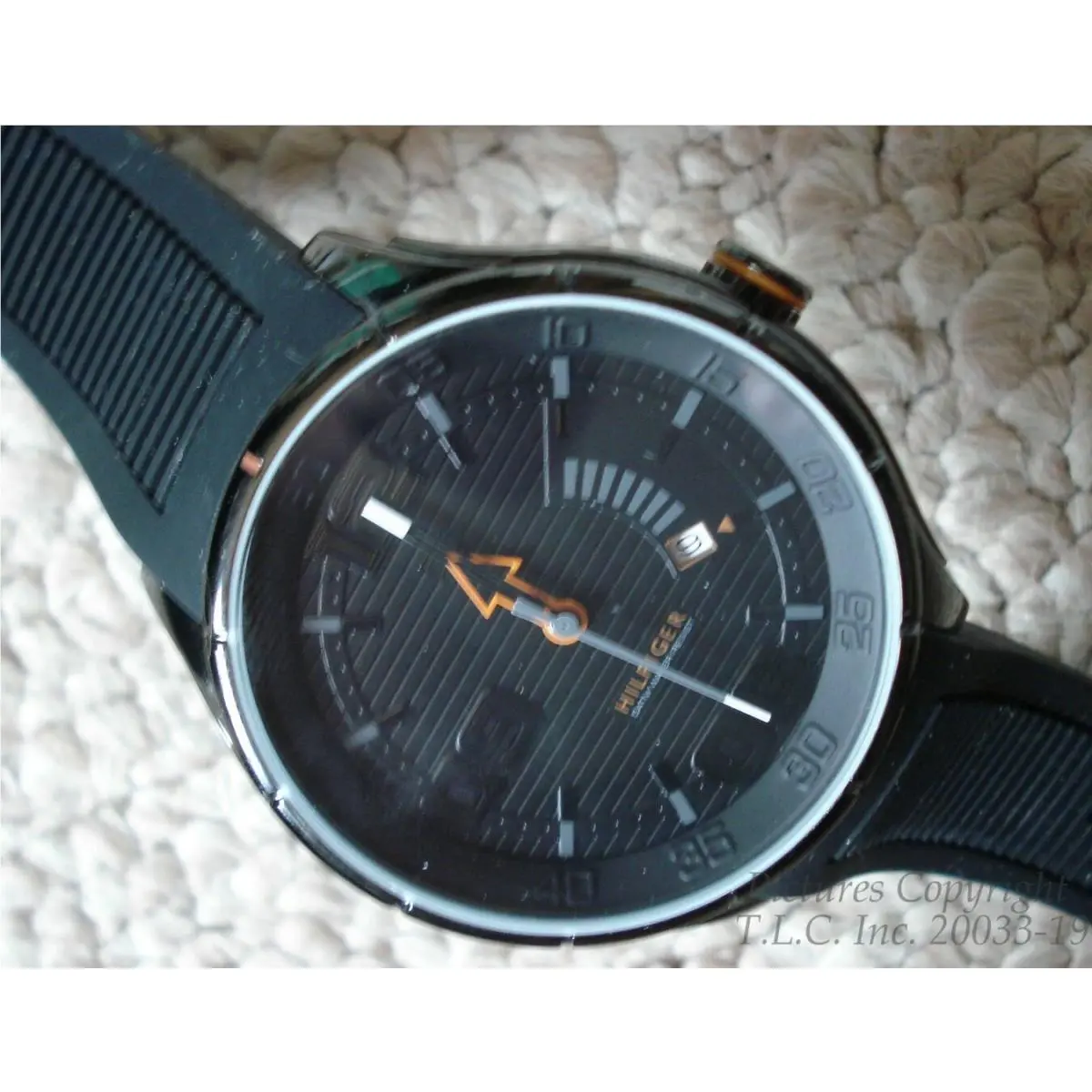 All Black Silicon Strap 1790803  Watch W/date +knife+bracelets by Tommy Hilfiger