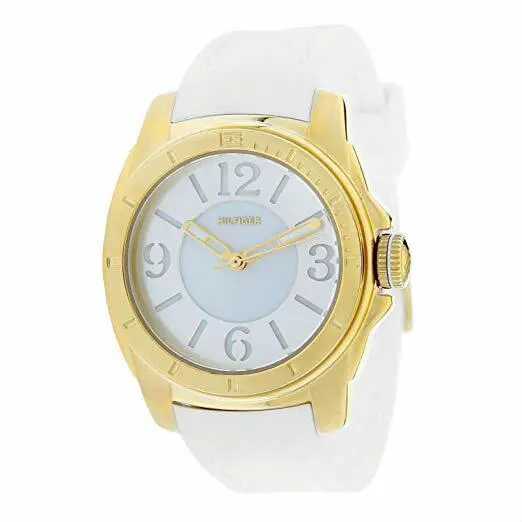 1781137 Silver Dial Rubber Strap Women`s Watch by Tommy Hilfiger