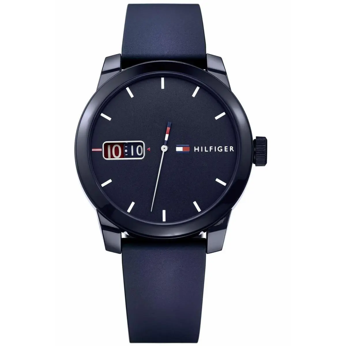 Tommy Hilfiger Blue Silicone Strap Navy Dial Unisex Watch - 1791381