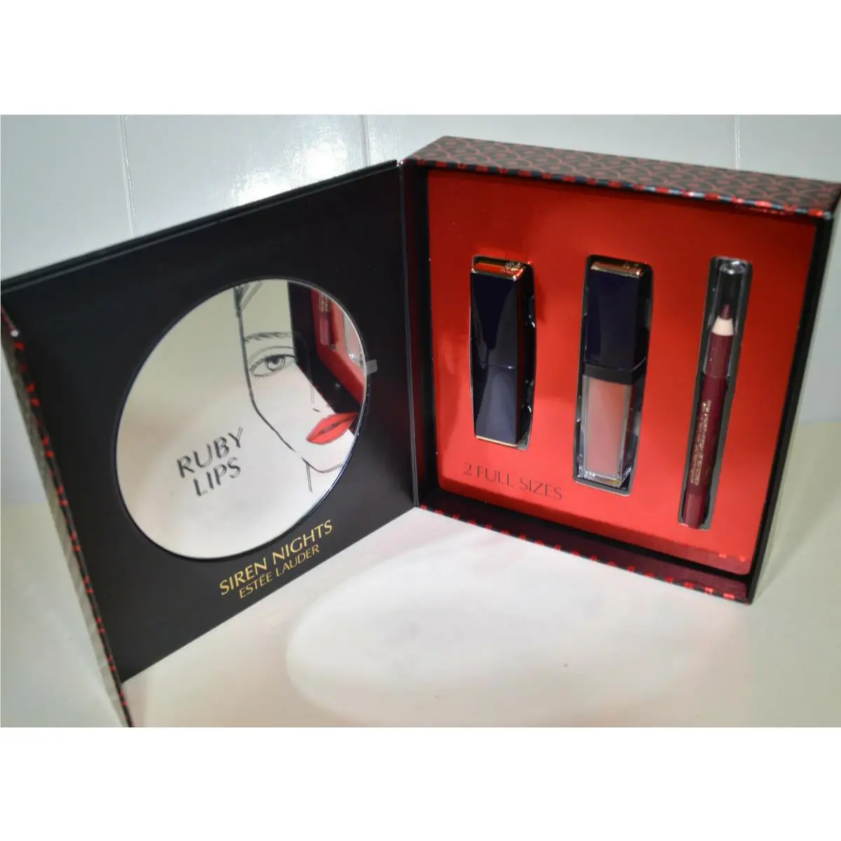 Estee Lauder Midnight Nudes Siren Nights Lipstick Lip Pencil Gift Set x 3