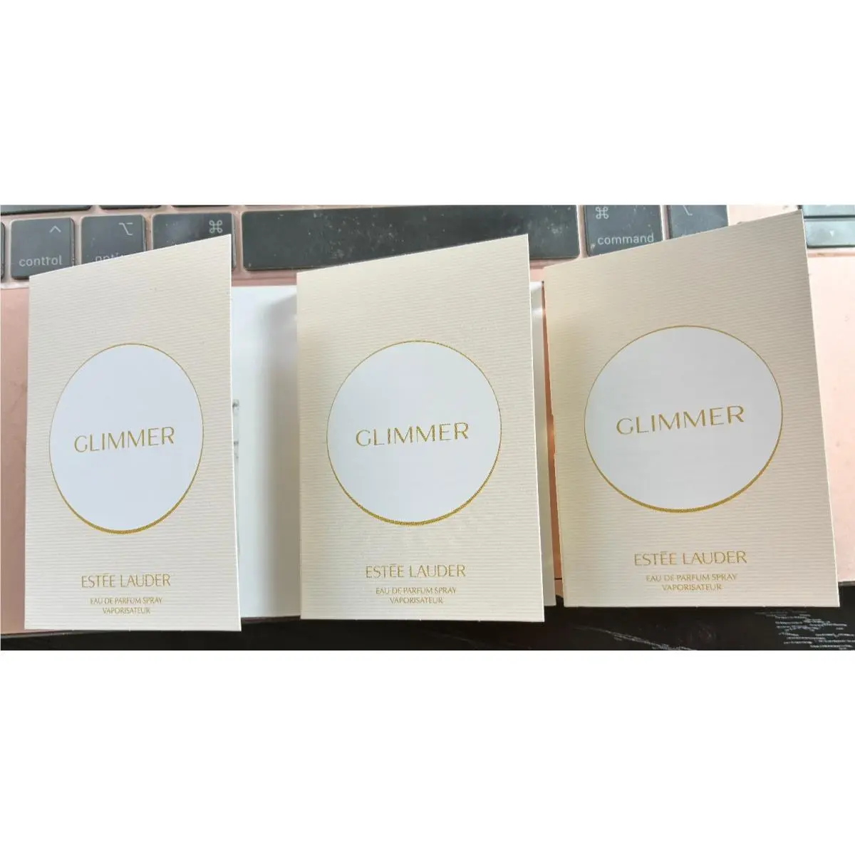 Set of 3 Glimmer Estee Lauder Perfume Edp 0.05 oz/1.5 ml Fragrance Spray Samples