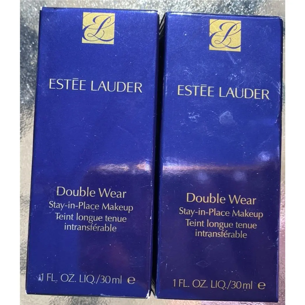Two Estée Lauder Double Wear Stay-in-place 1 OZ Foundation 2N1 Desert Beige Mib