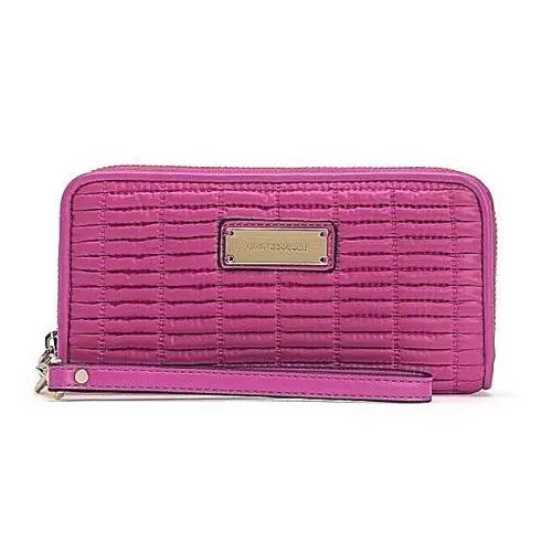 Zip Around Pop Nylon Wallet Wristlet Pick Navy or Pink Duchess Pink by Juicy Couture