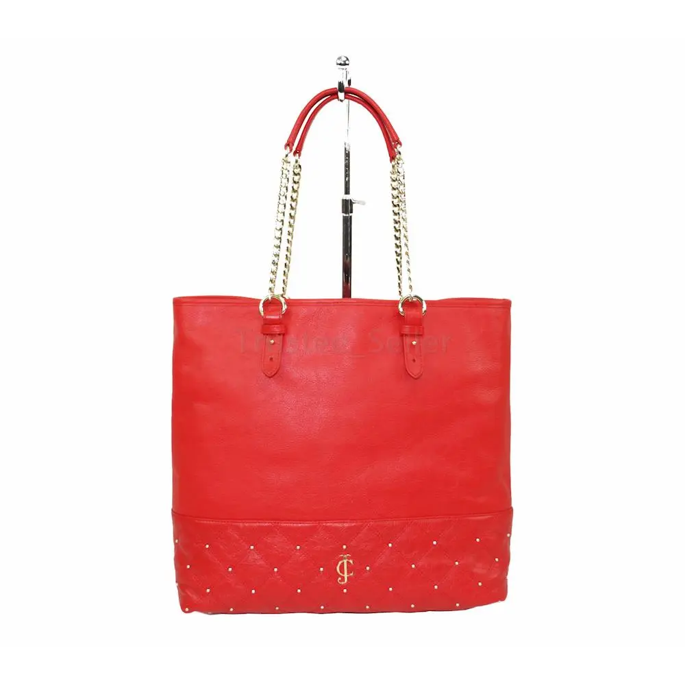 Juicy Couture Signature Logo Tomi Frankie Leather Anja Tote Bag Handbag Purse