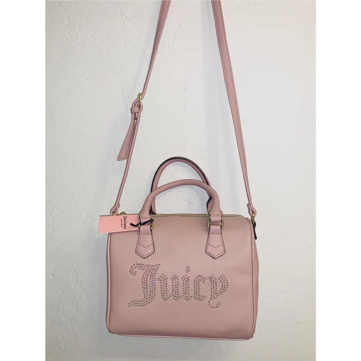 Barrel Purse Speedy Satchel Crossbody Pink Bling Rare Bag by Juicy Couture